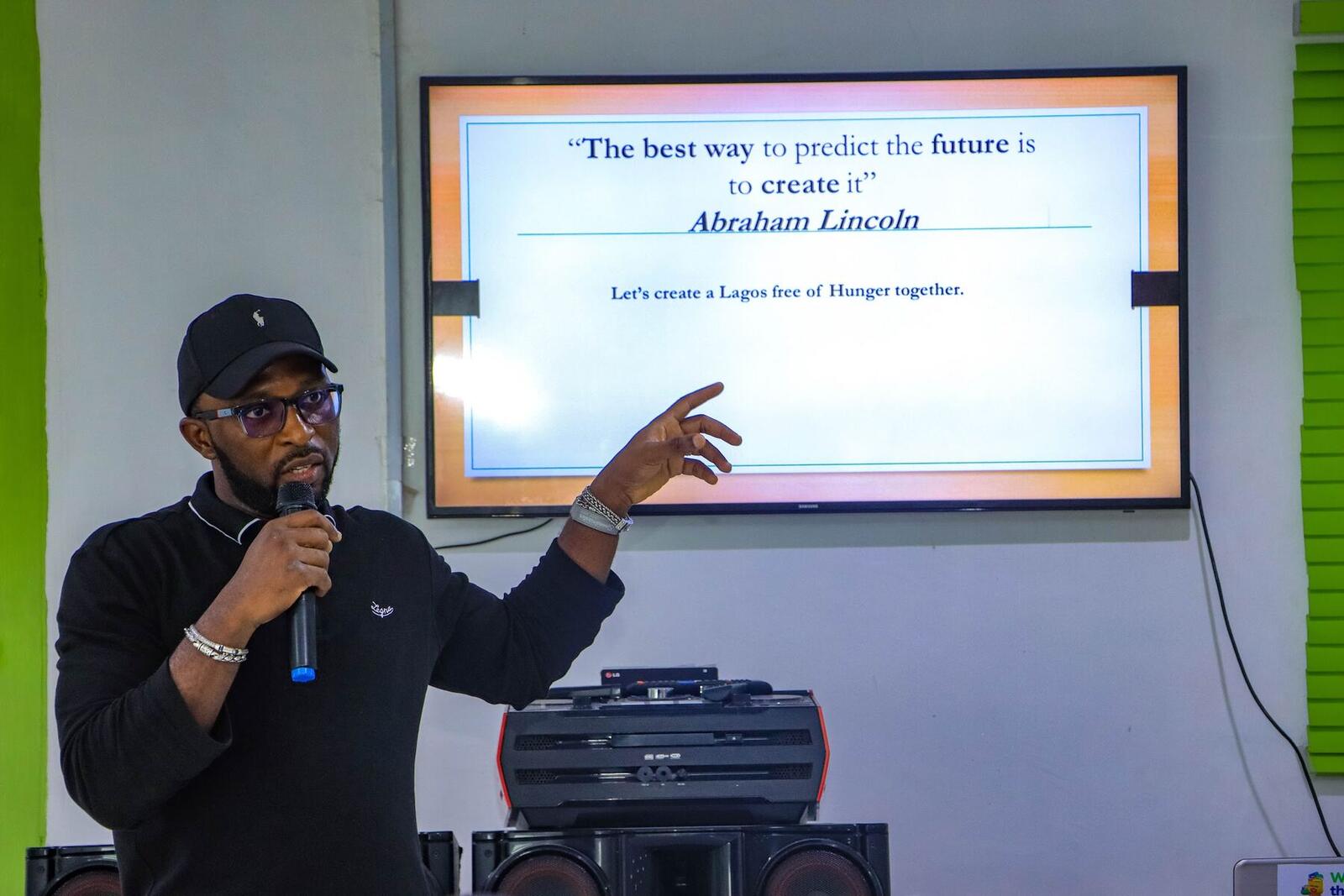 Dr. Sunbola presenting a strategy session
